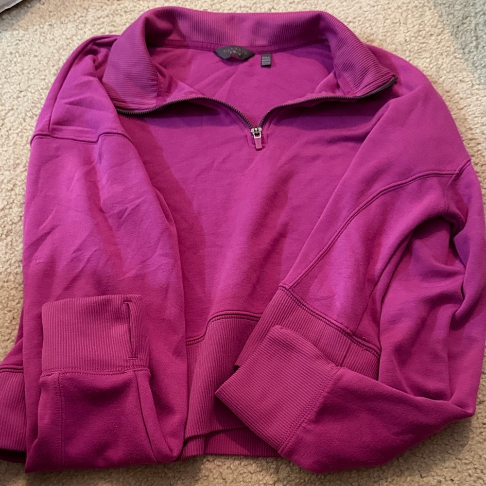 Danskin Women's Magenta Half-Zip Sweater
